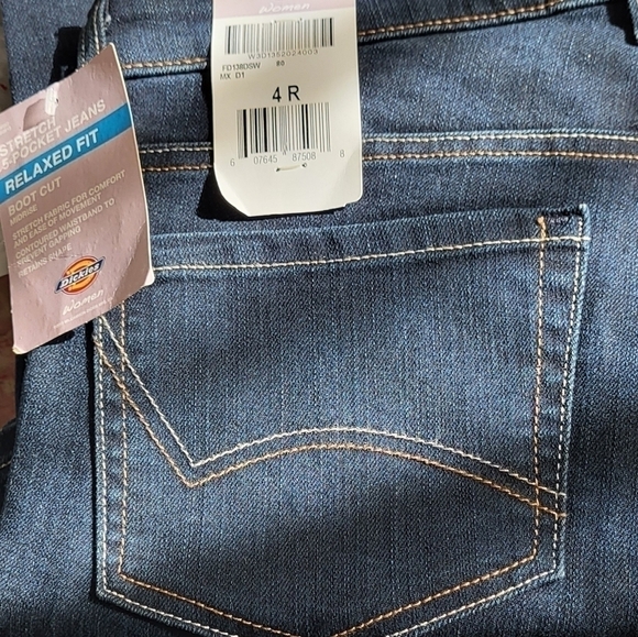 Women's Denim Dickies Relaxed Fit 5 pocket jean 4R NWT - Picture 8 of 9